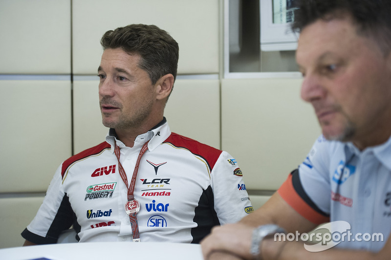 Lucio Cecchinello, Team LCR Honda director del equipo y Fausto Gresini, Aprilia Gresini Racing Team