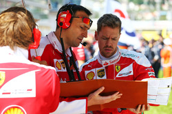 Sebastian Vettel, Ferrari on the grid
