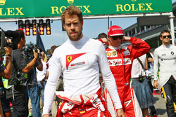 Sebastian Vettel, Ferrari on the grid