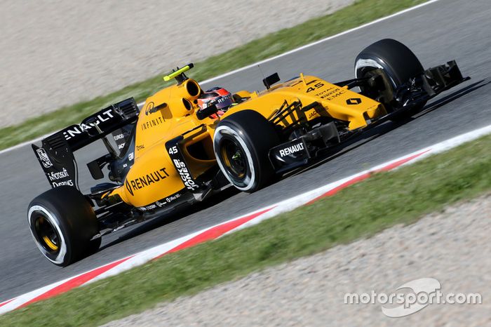 Esteban Ocon, Renault Sport F1 Team, en pruebas en el Circuito de Barcelona Catalunya