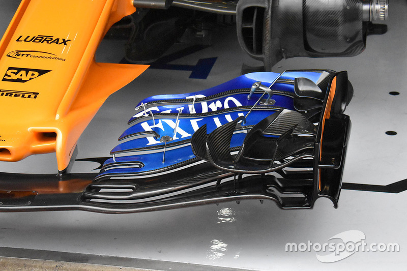 McLaren MCL33, dettaglio dell'ala anteriore