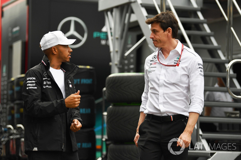 Lewis Hamilton, Mercedes-AMG F1 and Toto Wolff, Mercedes AMG F1 Director of Motorsport