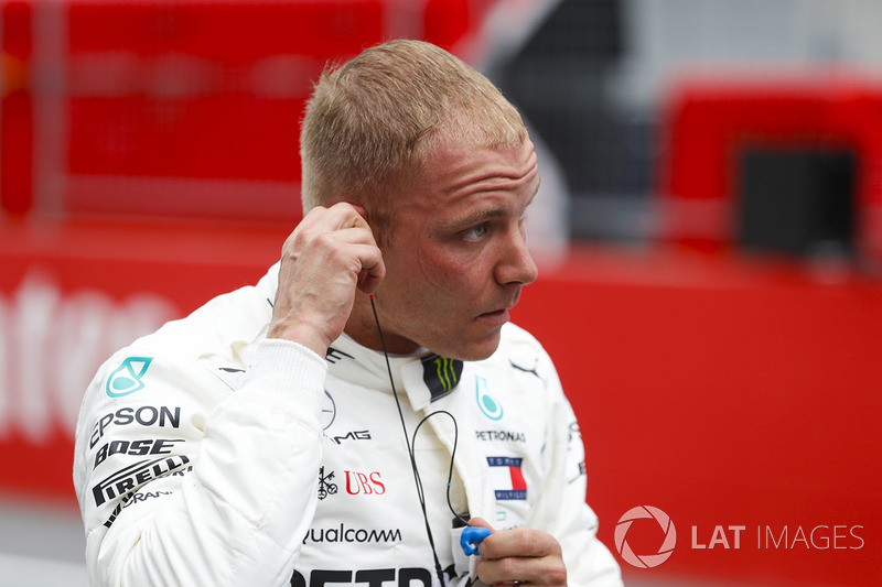 Le poleman Valtteri Bottas, Mercedes AMG F1
