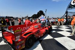 #99 JDC/Miller Motorsports ORECA 07, P: Stephen Simpson, Mikhail Goikhberg, Chris Miller drives into Victory Lane