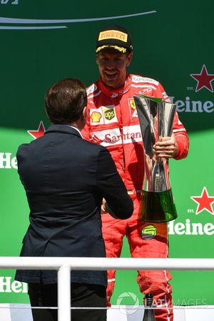 Podium: winner Sebastian Vettel, Ferrari