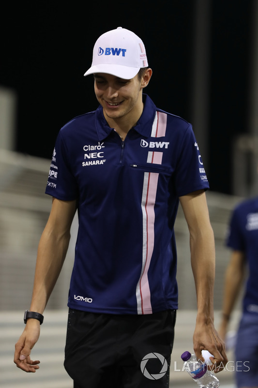 Esteban Ocon, Sahara Force India F1 walks the track