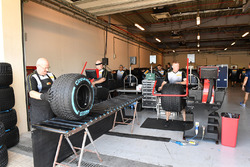 Pirelli tyre preparation area