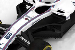 El Williams FW41 bargeboard y sidepod