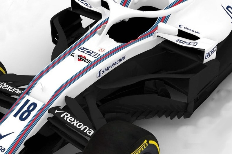 Williams FW41 bargeboard ve sidepod