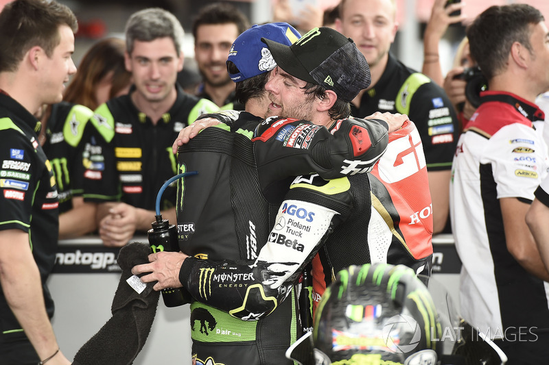Переможець гонки Кел Кратчлоу, Team LCR Honda, друге місце Жоанн Зарко, Monster Yamaha Tech 3