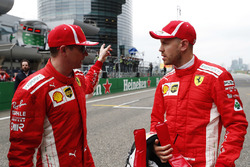Обладатель поула Себастьян Феттель, второе место – Кими Райкконен, Ferrari