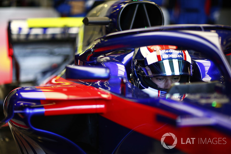 Pierre Gasly, Toro Rosso, in his cockpit