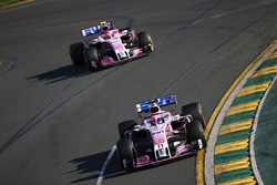 Sergio Perez, Force India VJM11 Mercedes, voor Esteban Ocon, Force India VJM11 Mercedes