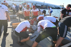 Sauber lors de la course de radeaux