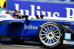 Emerson Fittipaldi, former F1 World Champion, Indy 500 winner, drives the Formula E car