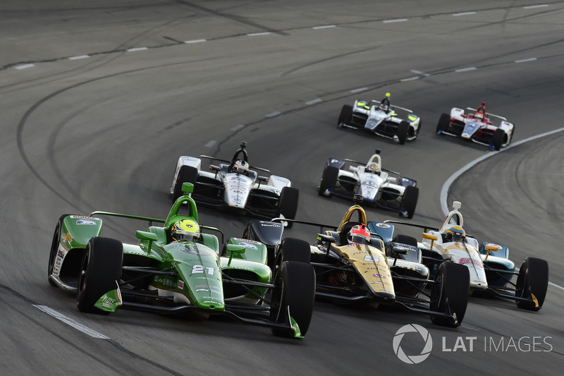 Spencer Pigot, Ed Carpenter Racing Chevrolet, James Hinchcliffe, Schmidt Peterson Motorsports Honda