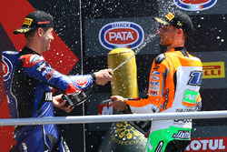 Podium : le vainqueur Jules Cluzel, NRT, le deuxième Federico Caricasulo, GRT Yamaha Official WorldSSP Team