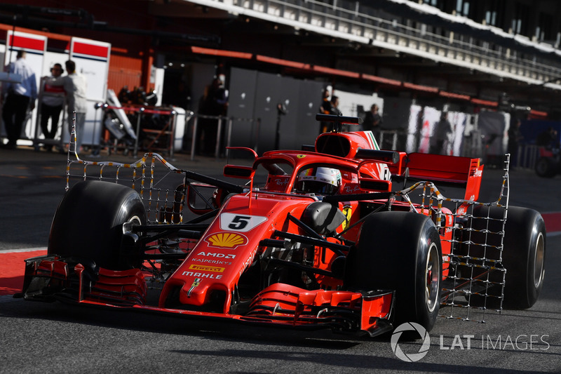 Sebastian Vettel, Ferrari SF71H with aero sensors