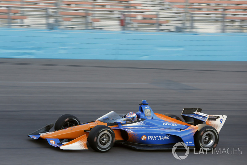 Scott Dixon, Chip Ganassi Racing Honda tests the aeroscreen