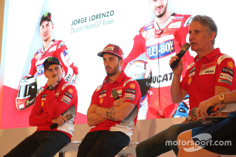 Jorge Lorenzo, Andrea Dovizioso dan Paolo Ciabatti, Ducati Team