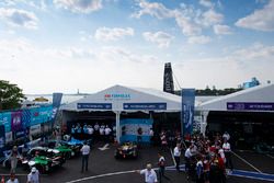 Lucas di Grassi, Audi Sport ABT Schaeffler, celebrates after the race in Parc Ferme