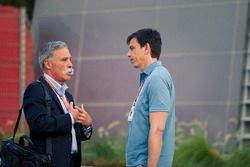 Chase Carey, Chief Executive Officer and Executive Chairman of the Formula One Group and Toto Wolff,