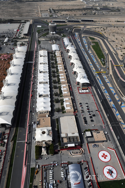 Vista aérea del circuito internacional de Bahrein