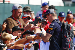 Max Verstappen, Red Bull Racing, signs autographs for fans
