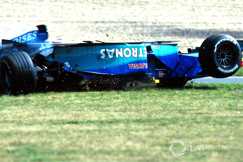 Pedro Diniz, Sauber Petronas C18, crash