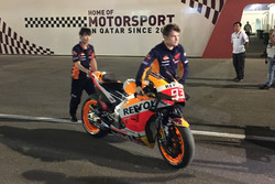 The bike of Marc Marquez, Repsol Honda Team after the crash