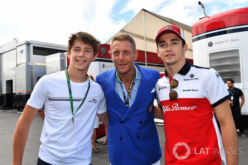 Charles Leclerc, Sauber, Lapo Elkann, Fiat