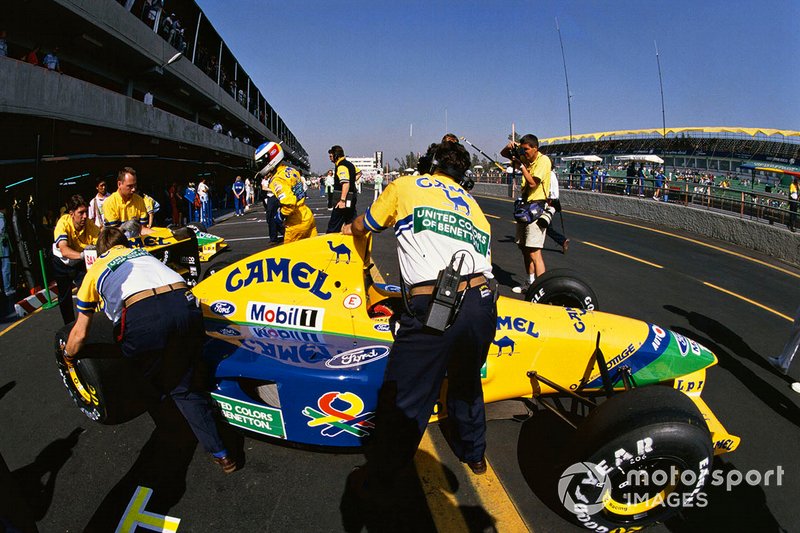 Michael Schumacher, Benetton B191B-Ford, al GP del Messico del 1992