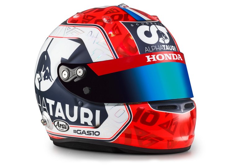 Casco de Pierre Gasly, AlphaTauri