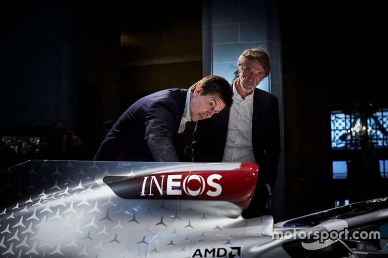 Toto Wolff, Mercedes AMG F1 Director of Motorsport, Sir Jim Ratcliffe, Chairman Ineos