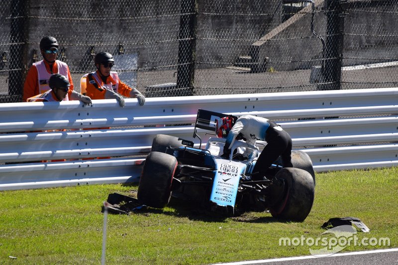 Coche de Robert Kubica, Williams FW42 accidentado