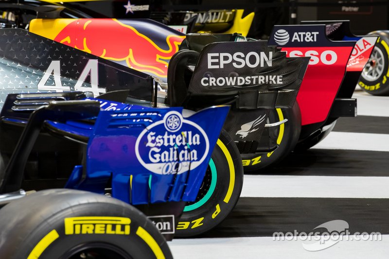 Alas traseras de los coches de F1