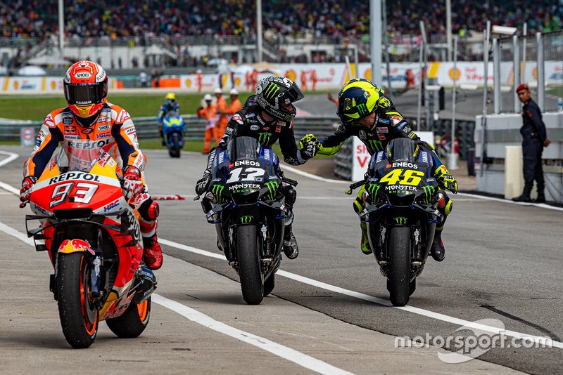Marc Marquez, Repsol Honda Team, Maverick Vinales, Yamaha Factory Racing, Valentino Rossi, Yamaha Factory Racing