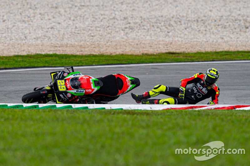 Andrea Iannone, Aprilia Racing Team Gresini, crash