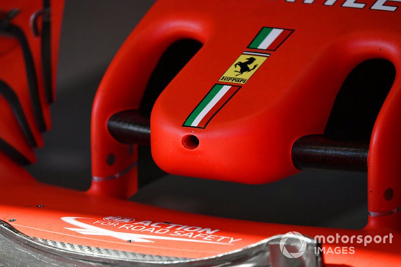 Dettaglio del muso della Ferrari SF1000