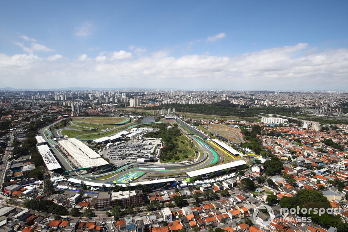 Una vista aérea del circuito