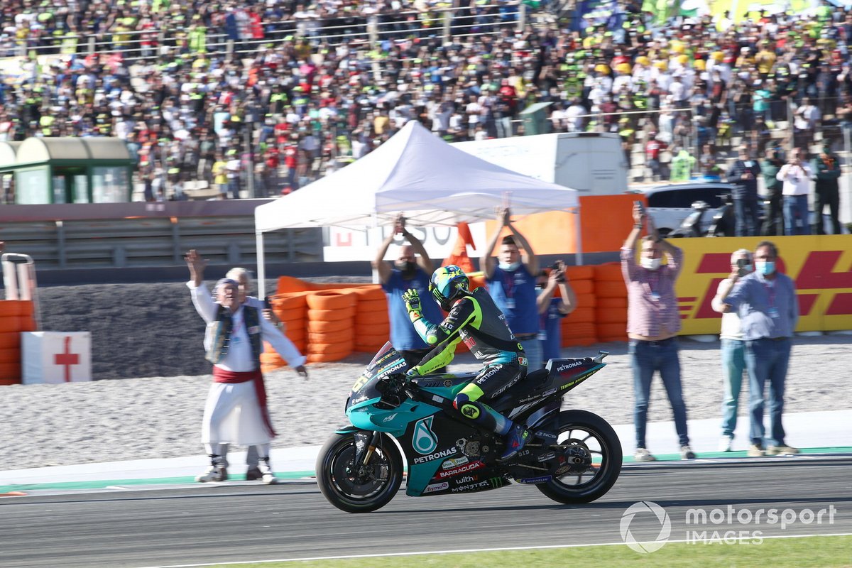 Valentino Rossi à l'arrivée