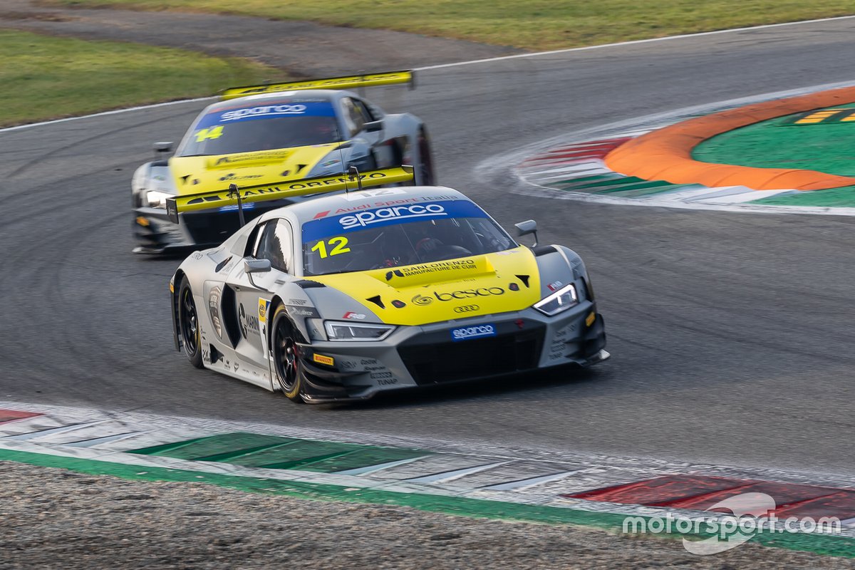 #12 Audi Sport Italia, Audi R8 LMS GT3 Evo: Lorenzo Ferrari, Riccardo Agostini, Mattia Drudi