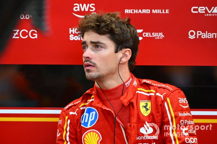 Charles Leclerc, Scuderia Ferrari, in the garage 