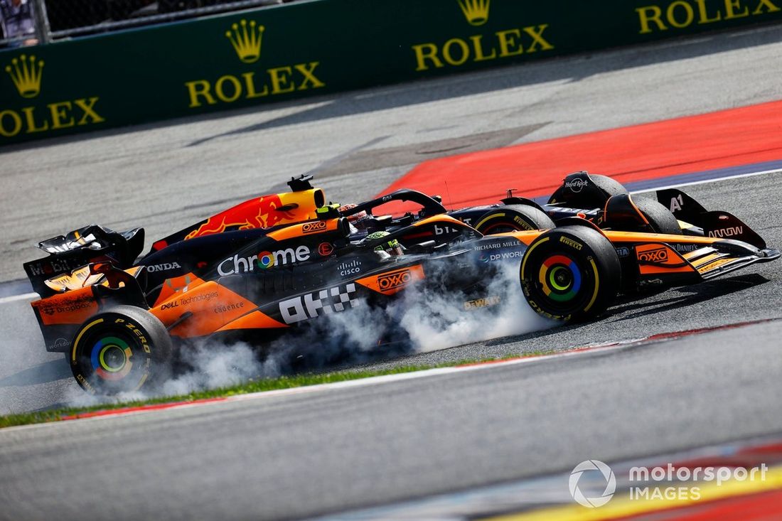 Max Verstappen, Red Bull Racing RB20, Lando Norris, McLaren MCL38, batalla por el liderato