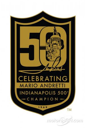 Mario Andretti 50th celebration logo