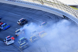 Last lap wreck