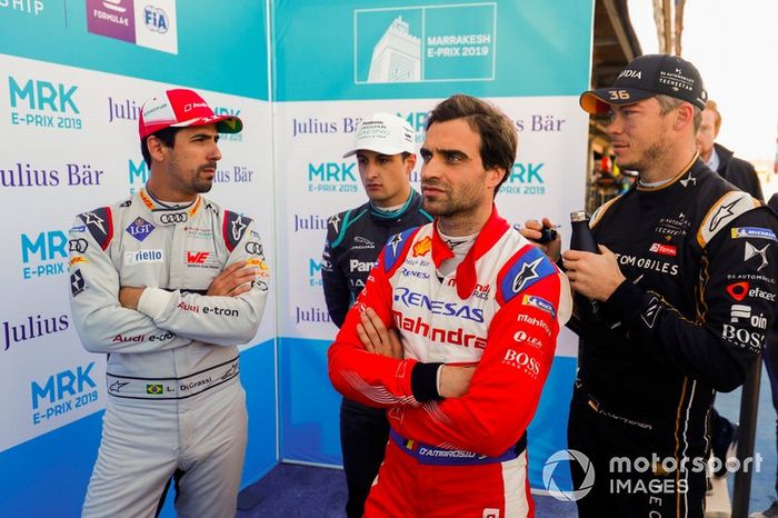 Lucas di Grassi, Audi Sport ABT Schaeffler, Jérôme d'Ambrosio, Mahindra Racing, Mitch Evans, Jaguar Racing, Andre Lotterer, DS TECHEETAH, tras la clasificación