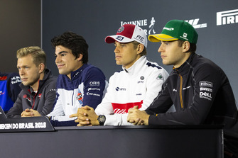 Kevin Magnussen, Haas F1 Team, Lance Stroll, Williams Racing, Marcus Ericsson, Sauber and Stoffel Vandoorne, McLaren in the press conference