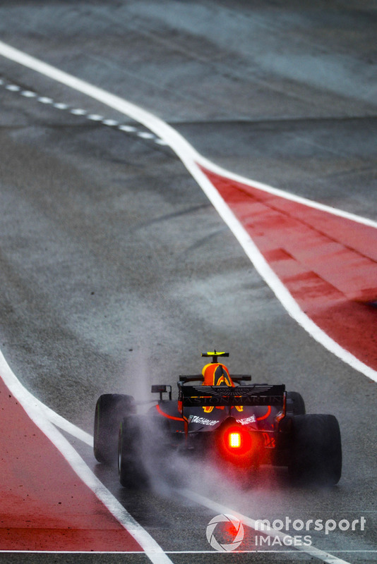 Max Verstappen, Red Bull Racing RB14, leaves the pit lane