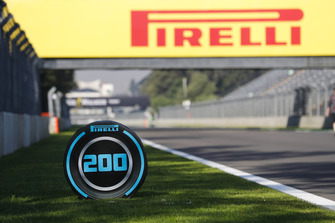 A 200 metre Pirelli braking marker